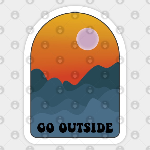 Go Outside Sticker by Gold Star Creative